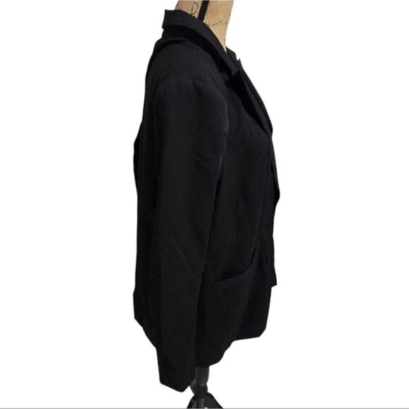 ELOQUII  Black Blazer Jacket Oversized Double Breasted Career Business Coat 18 - Picture 2 of 7
